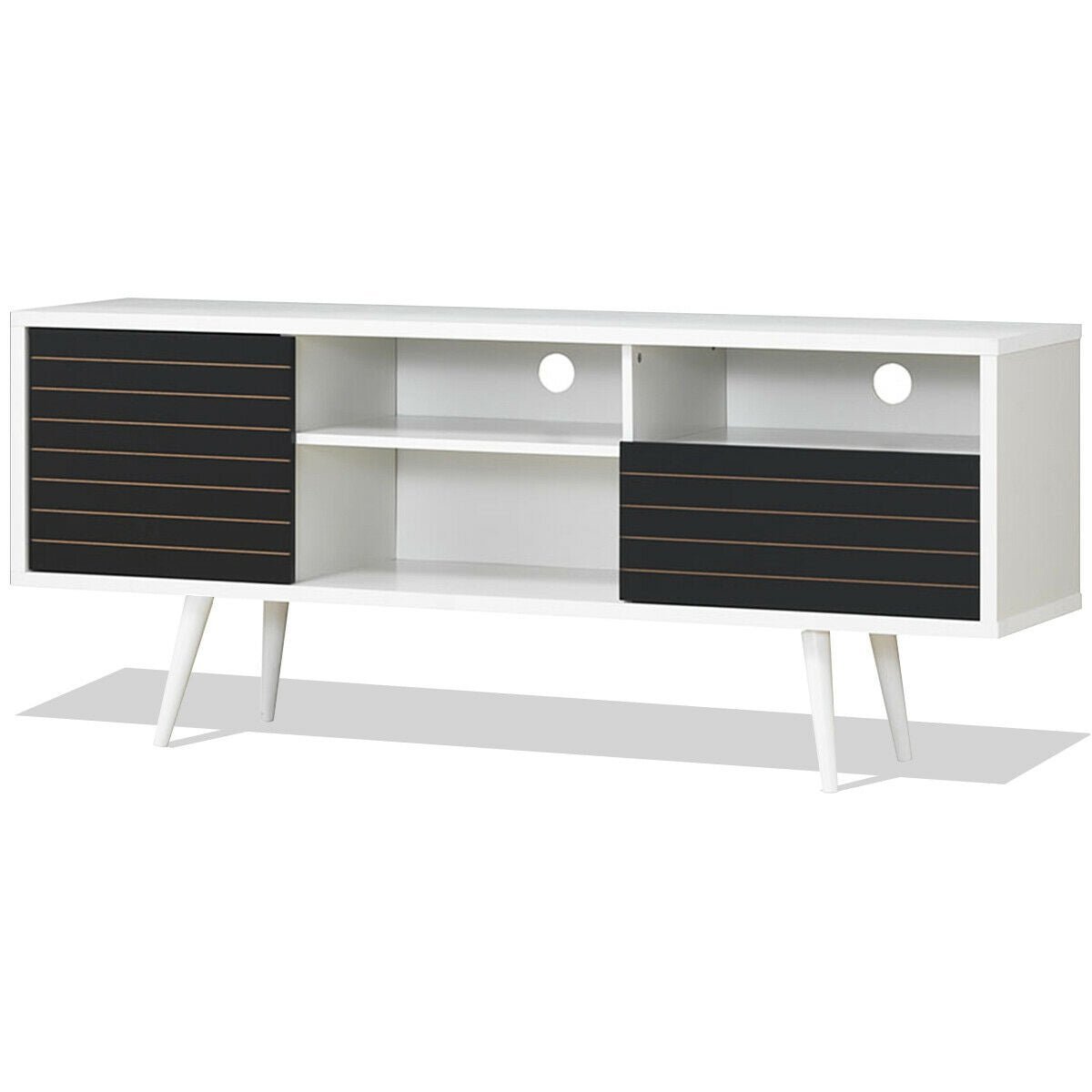 Modern TV Stand with 3 Shelves Storage Drawer