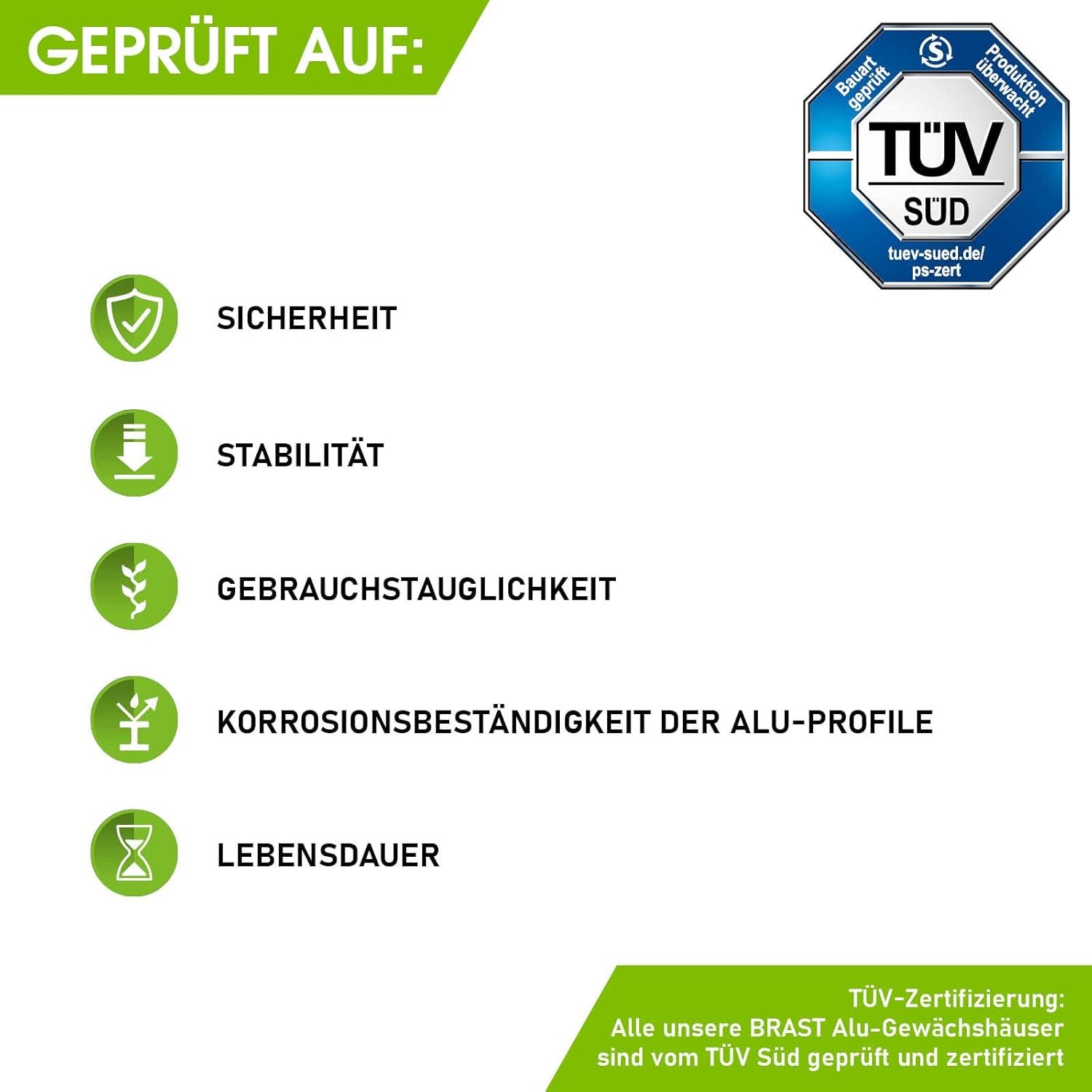 BRAST Aluminium Greenhouse with Base,380 x 250 x 235 cm, TV Tested, 6 mm Hollow Chamber Panels, Rustproof/Weatherproof/Temperature-Resistant - Image 5