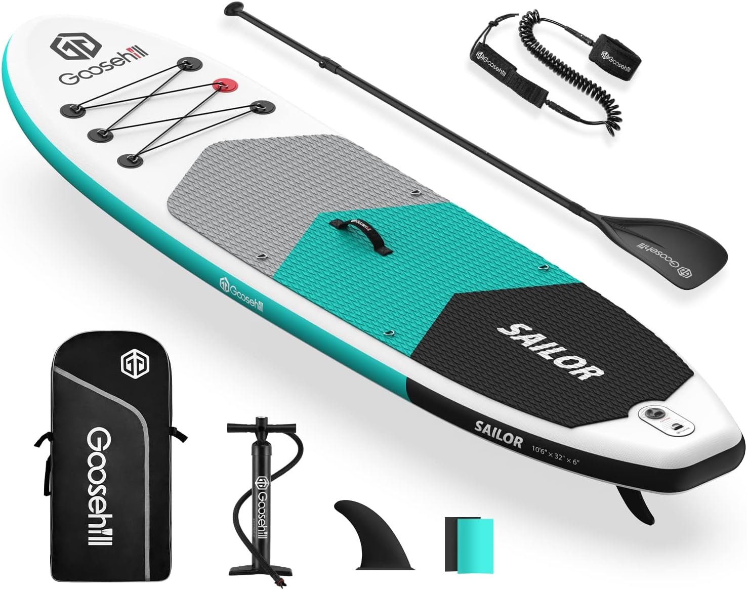 Goosehill Inflatable Stand Up Paddle Board, Premium SUP Package, 10' Long 32" Wide 6" Thick, Patterns Open for Customization - Image 13