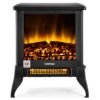 *Compact Portable Space Heater with Realistic Flame Effect - 17Inches