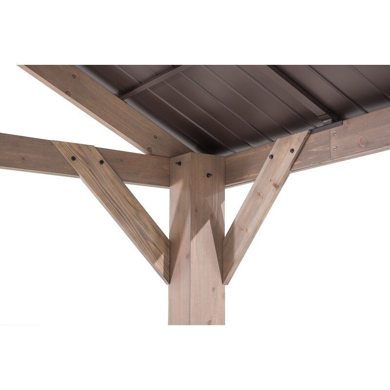 Sunjoy 14 Ft. W x 12 Ft. D Cedar Solid Wood Patio Gazebo - Image 8