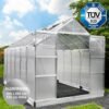 BRAST Aluminium Greenhouse with Base,380 x 250 x 235 cm, TV Tested, 6 mm Hollow Chamber Panels, Rustproof/Weatherproof/Temperature-Resistant