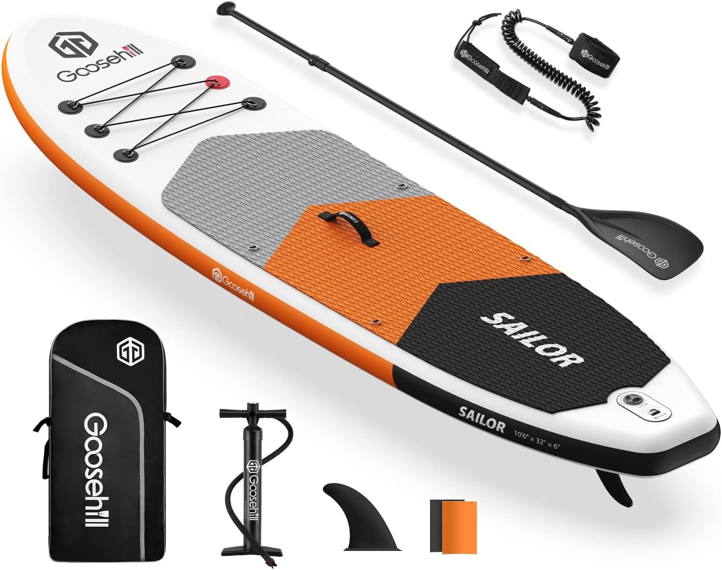 Goosehill Inflatable Stand Up Paddle Board, Premium SUP Package, 10' Long 32" Wide 6" Thick, Patterns Open for Customization - Image 15