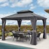 Outdoor 12 Ft. W x 10 Ft. D Aluminum Patio Gazebo