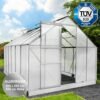 BRAST Aluminium Greenhouse with Base 380 x 250 x 205 cm, TV Tested, 6 mm Hollow Chamber Panels, Rustproof/Weatherproof/Temperature-Resistant