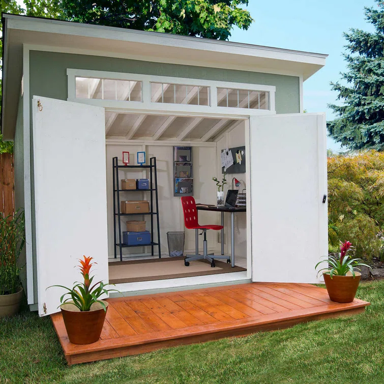 Olympia Do-it Yourself 7.5 ft. W x 10 ft. D Manufactured Wood Storage Shed - Image 2