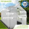 BRAST Greenhouse Aluminium with Base 310 x 190 x 195 cm TV Tested, 6 mm Hollow Chamber Panels, Rustproof, Weatherproof, Temperature-Resistant