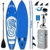 FunWater Inflatable Stand Up Paddle Board with Premium SUP Paddleboard Accessories, Wide Stable Anti-Slip EVA Deck, Paddle Boards for Adults & Youth of All Skill Levels