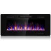 42 Inch Recessed Ultra Thin Electric Fireplace with Timer