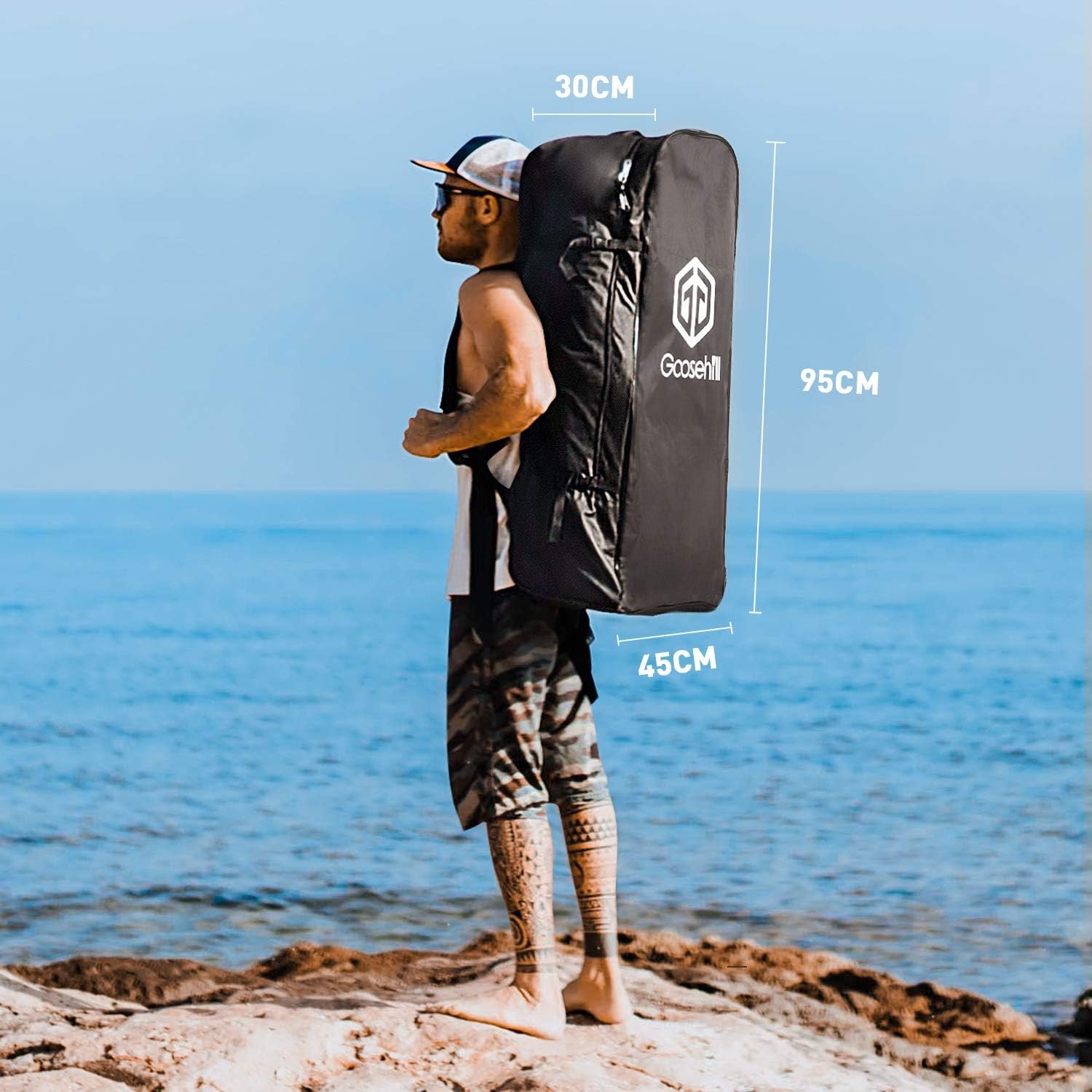 Goosehill Inflatable Stand Up Paddle Board, Premium SUP Package, 10' Long 32" Wide 6" Thick, Patterns Open for Customization - Image 6