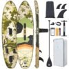 ZLX 11'6" Extra Wide Inflatable Stand Up Paddle Board SUP, Stable Non-Slip Deck Pad, Unique Fin System and Premium iSUP Accessories - Portable Backpack & Upgraded Pump for Adults, All Skill Levels