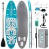 FunWater Inflatable Stand Up Paddle Board with Premium SUP Paddleboard Accessories, Wide Stable Anti-Slip EVA Deck, Paddle Boards for Adults & Youth of All Skill Levels