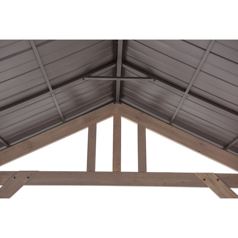 Sunjoy 14 Ft. W x 12 Ft. D Cedar Solid Wood Patio Gazebo - Image 5