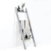 4-Tier Wall Leaning Ladder Shelf Stand-Gray