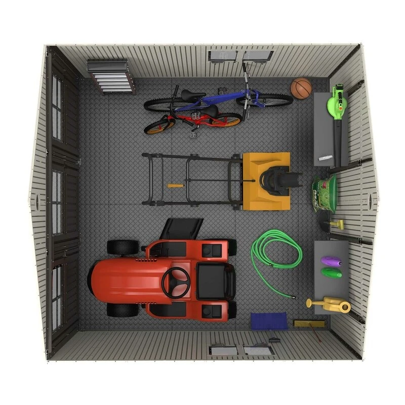 11' wide x 11' deep plastic storage shed - Image 5