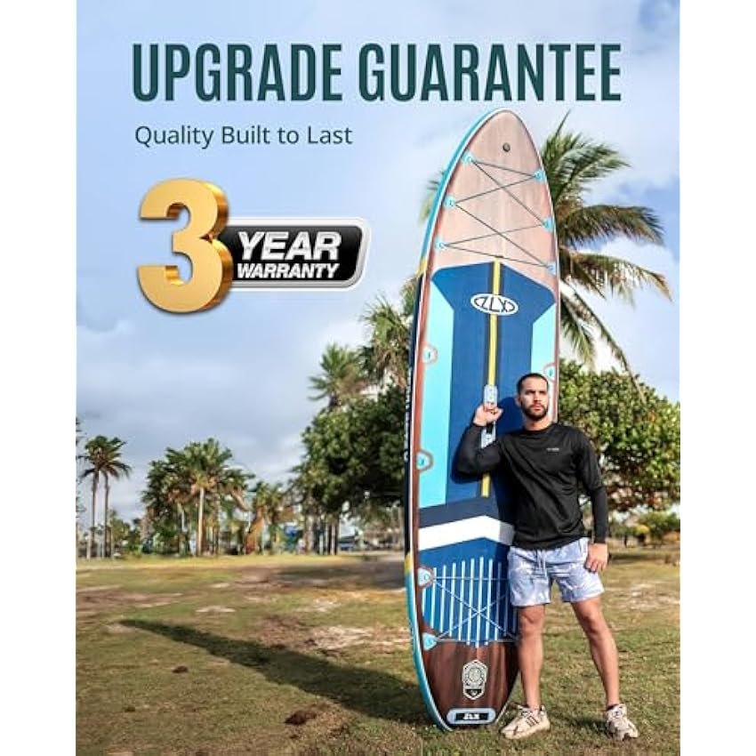 ZLX 11'6" Extra Wide Inflatable Stand Up Paddle Board SUP, Stable Non-Slip Deck Pad, Unique Fin System and Premium iSUP Accessories - Portable Backpack & Upgraded Pump for Adults, All Skill Levels - Image 2