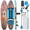 ZLX 11'6" Extra Wide Inflatable Stand Up Paddle Board SUP, Stable Non-Slip Deck Pad, Unique Fin System and Premium iSUP Accessories - Portable Backpack & Upgraded Pump for Adults, All Skill Levels