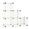 6 Cubes Storage Organizer with Rustproof Steel Frame for Indoor Use-White