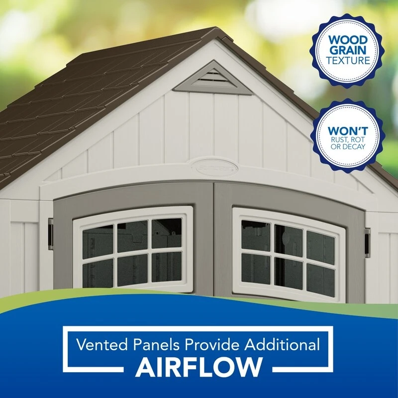 Cascade 7 ft. W x 4 ft. D Plastic Storage Shed - Image 3