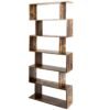6-Tier S-Shaped Style Storage Bookshelf-Coffee