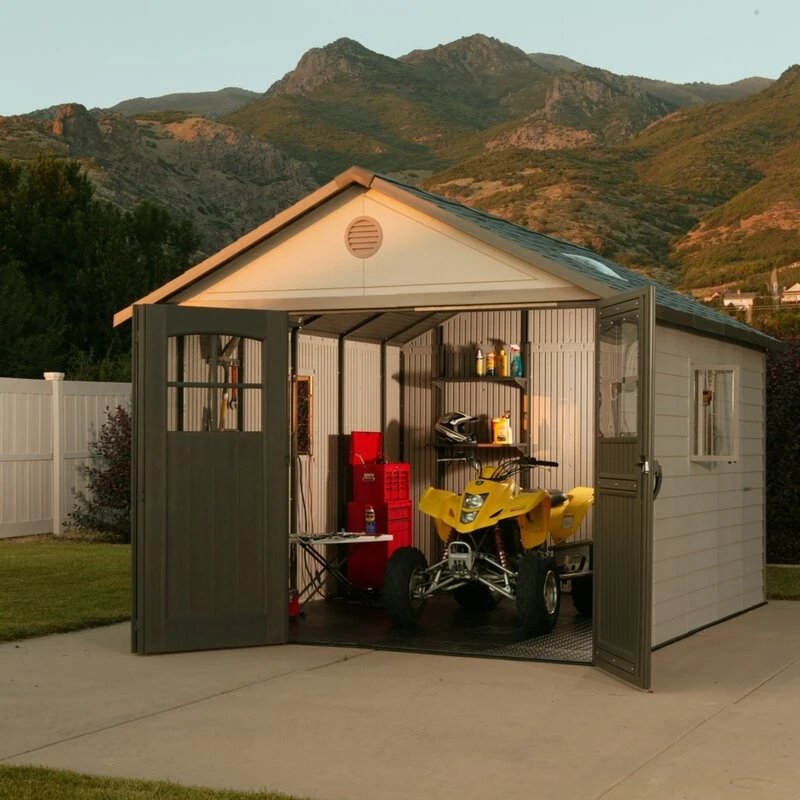 11' wide x 11' deep plastic storage shed - Image 4