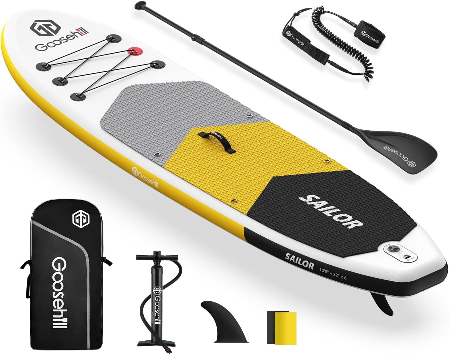 Goosehill Inflatable Stand Up Paddle Board, Premium SUP Package, 10' Long 32" Wide 6" Thick, Patterns Open for Customization - Image 17