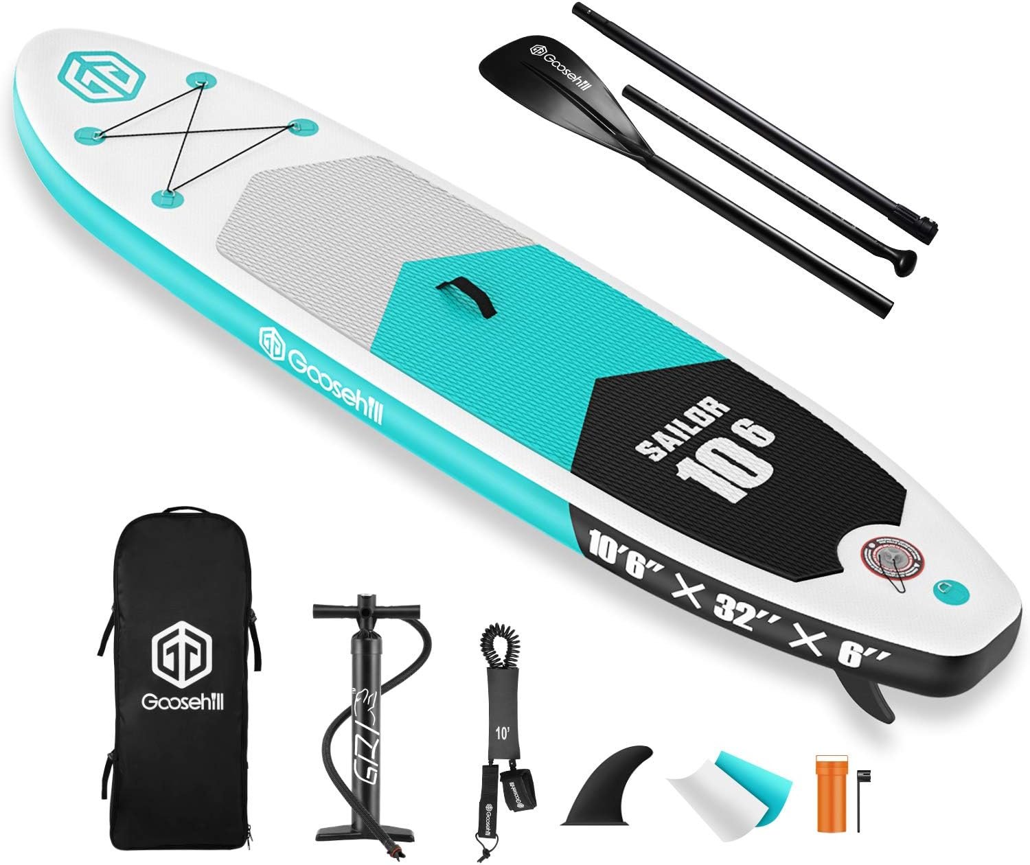 Goosehill Inflatable Stand Up Paddle Board, Premium SUP Package, 10' Long 32" Wide 6" Thick, Patterns Open for Customization - Image 11